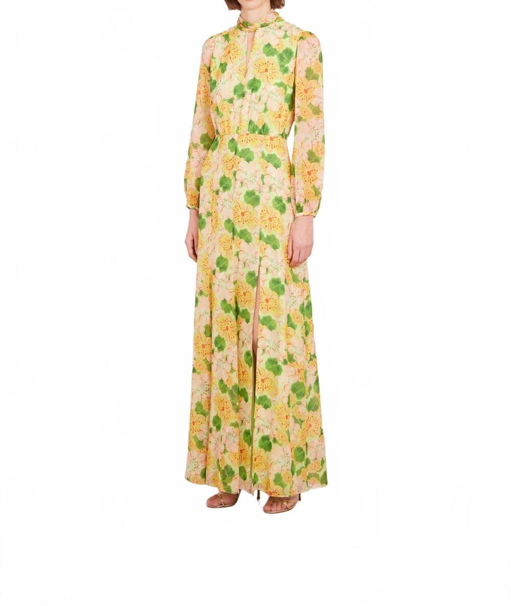 NEW SALONI jaclyn long dress in windflower mint - Picture 4 of 6
